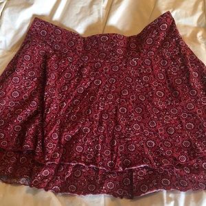 Ann Taylor Loft printed tiered skirt
